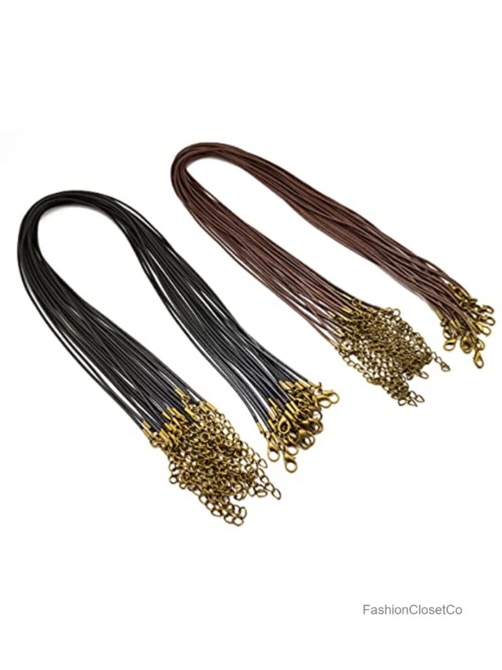 50 pcs Waxed Necklace Cord with Lobster Clasps - Jewelry Making Kit